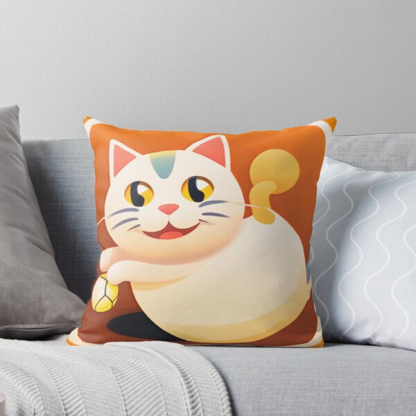 Item preview, Smiling Cat Playing Ball designed and sold by AbeeRedB.