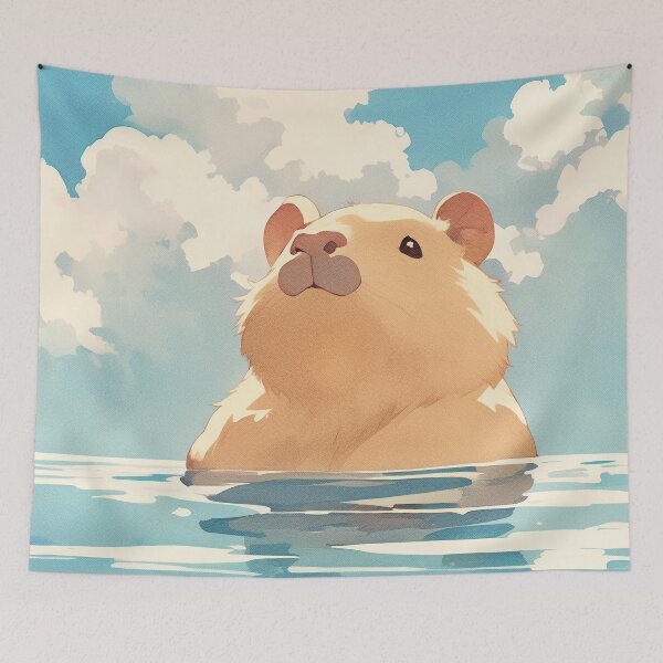 Item preview, Capybara Aquatic Oasis designed and sold by AshiraCreations.