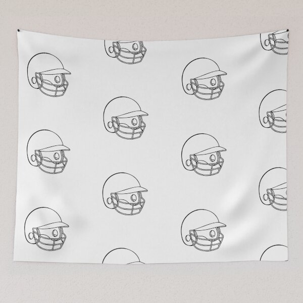 Item preview, Illustration of baseball catcher protective helmet designed and sold by rasagamastore.