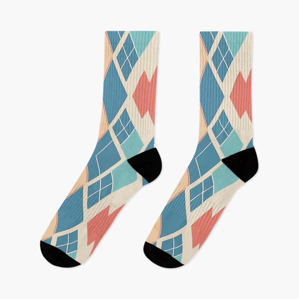 Item preview, A design of a whimsical Argyle pattern with playful, irregular diamond sizes and unexpected colors. designed and sold by HEMRO.