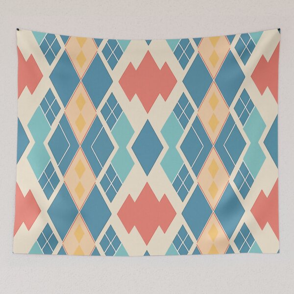 Item preview, A design of a whimsical Argyle pattern with playful, irregular diamond sizes and unexpected colors. designed and sold by HEMRO.