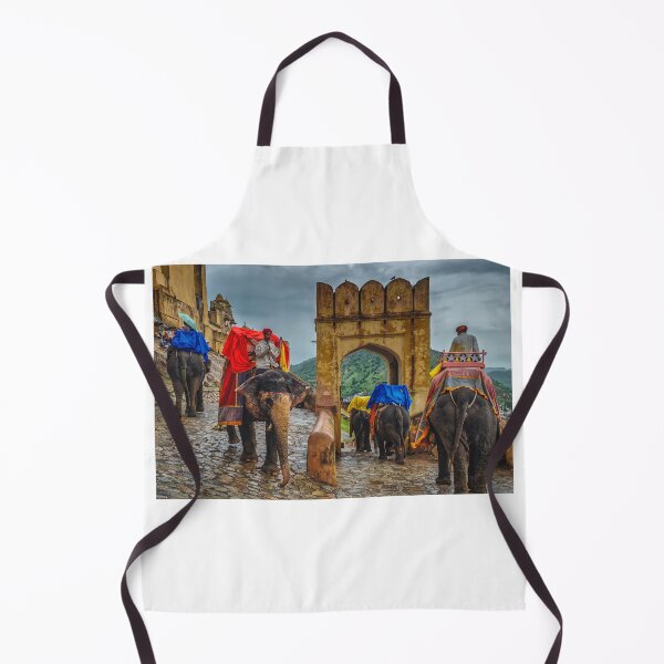 Item preview, Elephants at Amber Fort - Jaipur - Rajasthan - India designed and sold by TonyCrehan.