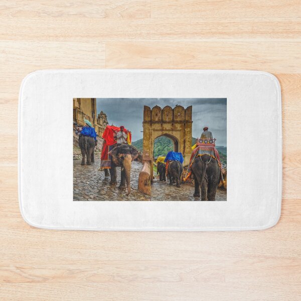 Item preview, Elephants at Amber Fort - Jaipur - Rajasthan - India designed and sold by TonyCrehan.