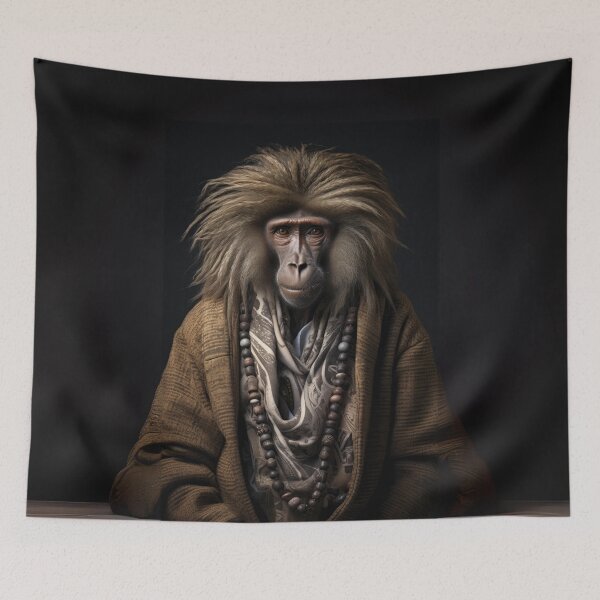 Item preview, Wise Baboon in Tribal Garb designed and sold by Sillytoe.