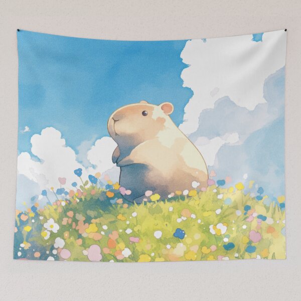 Item preview, Capybara Hilltop Lookout designed and sold by AshiraCreations.