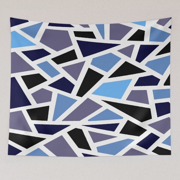 Item preview, Geodesic Abstract Pattern 12 Blue Lilac Black designed and sold by taiche.