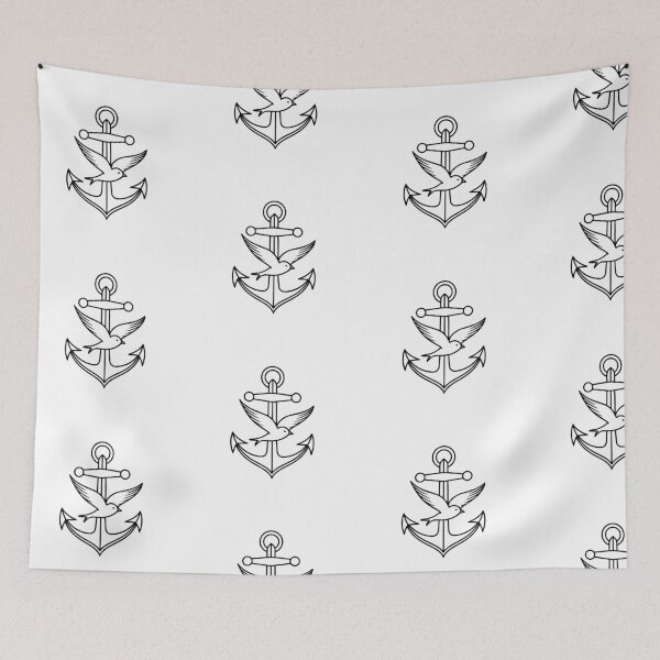 Item preview, Illustration of swallow and an anchor designed and sold by rasagamastore.