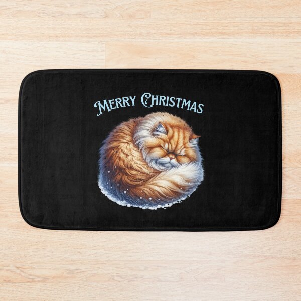Item preview, Merry Christmas winter orange Persian cat designed and sold by BritishDelights.