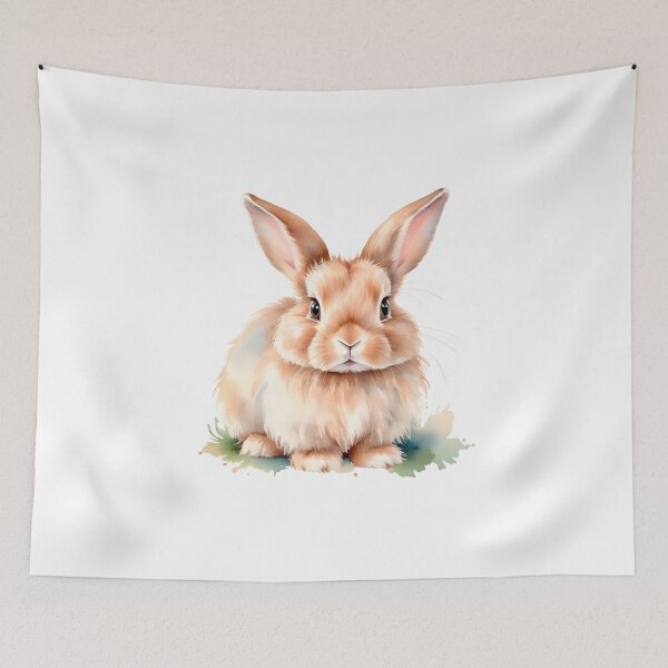 Item preview, Fluffy Bunny In Watercolor Style designed and sold by Adelberton.