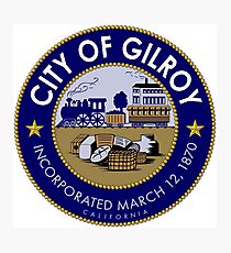 Seal of Gilroy City, California Photographic Print