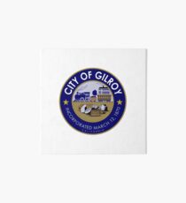 Seal of Gilroy City, California Art Board