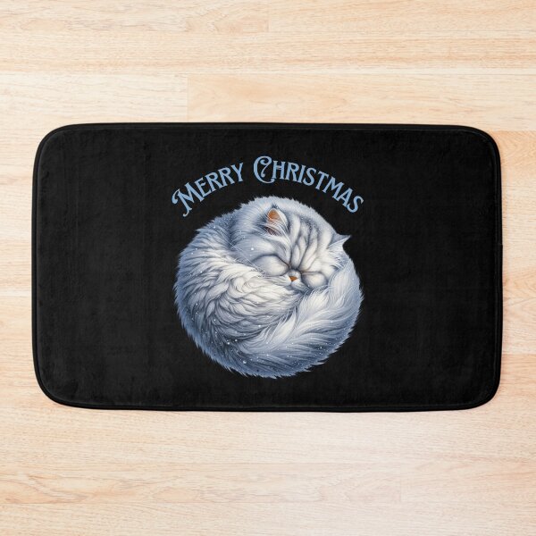Item preview, Merry Christmas winter Chinchilla Persian cat designed and sold by BritishDelights.