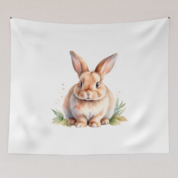 Item preview, Fluffy Bunny In Watercolor Style designed and sold by Adelberton.