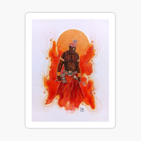 Item preview, Orisha Shango designed and sold by kyprisaquarelas.