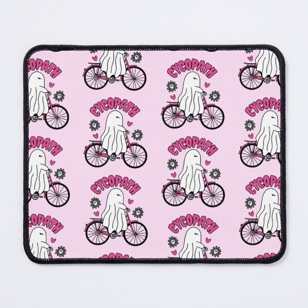 Item preview, Halloween Ghost riding bicycle Hot Pink, Flowers, Cycopath, Skull, Funny, Hearts designed and sold by MrsCreative1.