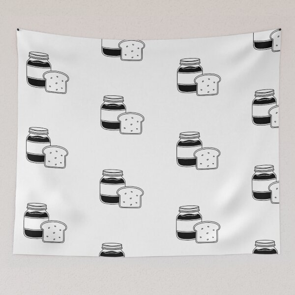 Item preview, Illustration of bread and a bottle jam designed and sold by rasagamastore.