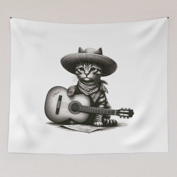 Item preview, CatArtist: The Feline Rock Star designed and sold by Mouki Art.