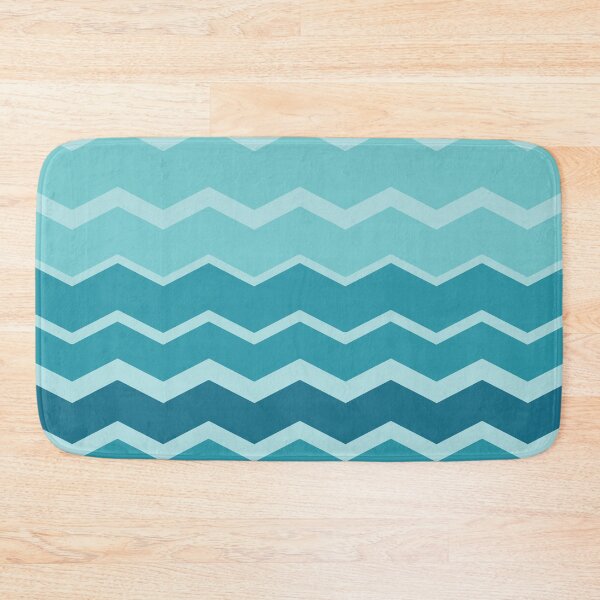 Item preview, A design of the chevron pattern with wave shapes in oceanic colors. designed and sold by HEMRO.