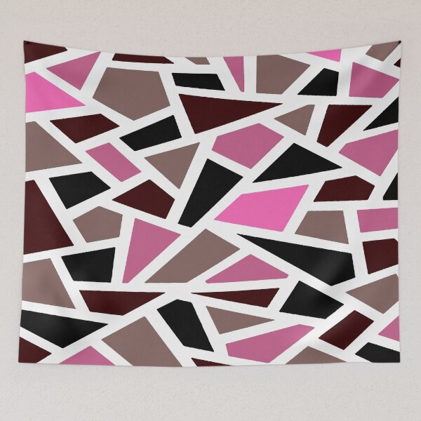 Item preview, Geodesic Abstract Pattern 13 Pink Rose Red designed and sold by taiche.