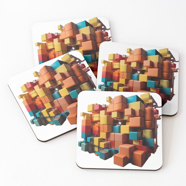 Item preview, Futuristic Cubist Block Design designed and sold by merve02shop.