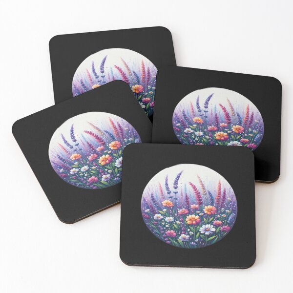 Item preview, Lavender field with colorful flowers Botanical Beauty Floral Arrangements designed and sold by Expressions-Sel.