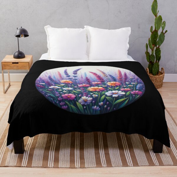 Item preview, Lavender field with colorful flowers Botanical Beauty Floral Arrangements designed and sold by Expressions-Sel.