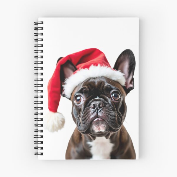 Item preview, Funny French Bulldog Wearing Christmas Hat designed and sold by LazyOwlStore.