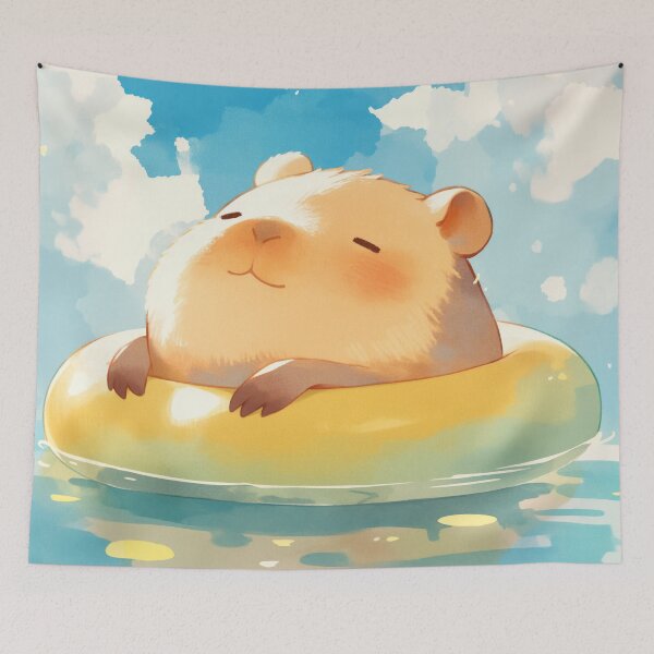 Item preview, Capybara Peaceful Retreat designed and sold by AshiraCreations.