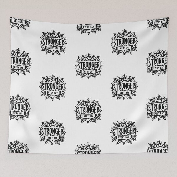 Item preview, Rose Leaves With The Inscription Stronger Every Day designed and sold by M R Design.