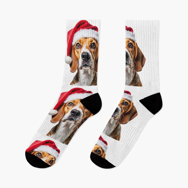 Item preview, Funny Beagle Wearing Christmas Hat designed and sold by LazyOwlStore.