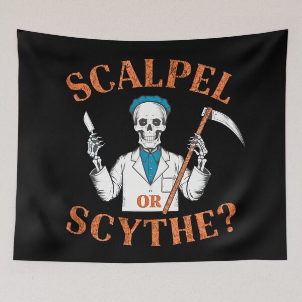 Item preview, Scalpel or scythe, funny med school and Halloween designed and sold by NoetherSym.