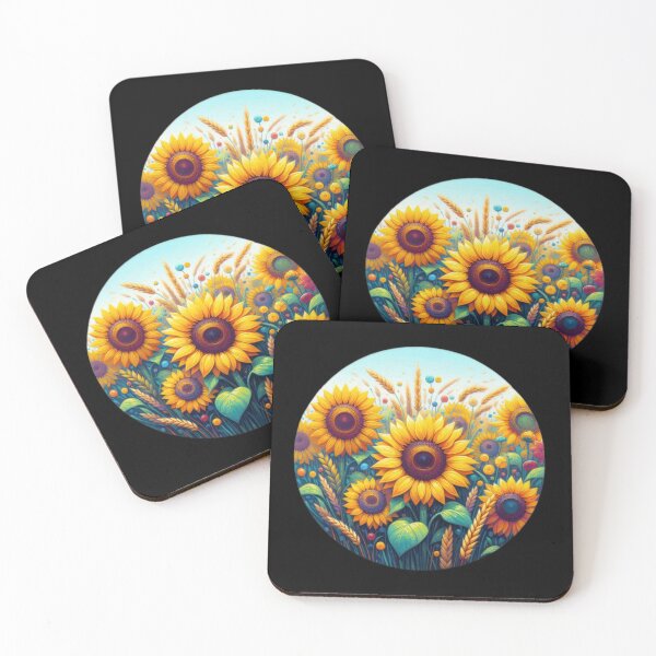 Item preview, Drawing sunflowers with paints Botanical Beauty Floral Arrangements designed and sold by Expressions-Sel.