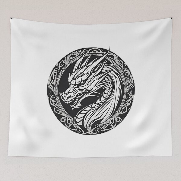 Item preview, Black and White Dragon Logo, funny, gifts, dragon, black, white,  designed and sold by Ewelina  Niemiec.