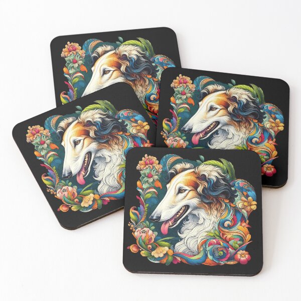 Item preview, Colorful Borzoi, Art Deco style. A dog that everyone loves. designed and sold by MrPila.