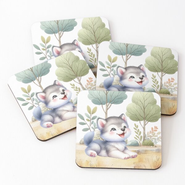 Item preview, Cute Wolf Pup in Enchanted Forest designed and sold by AlexeyevZurga.