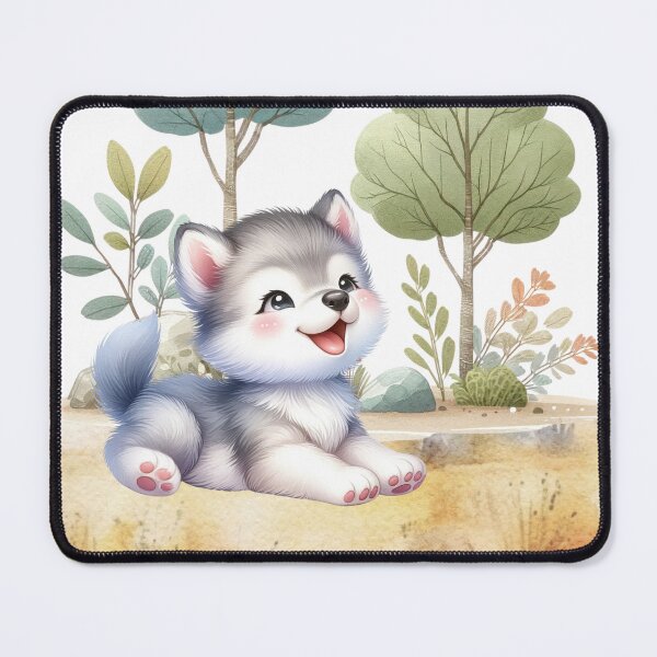 Item preview, Cute Wolf Pup in Enchanted Forest designed and sold by AlexeyevZurga.