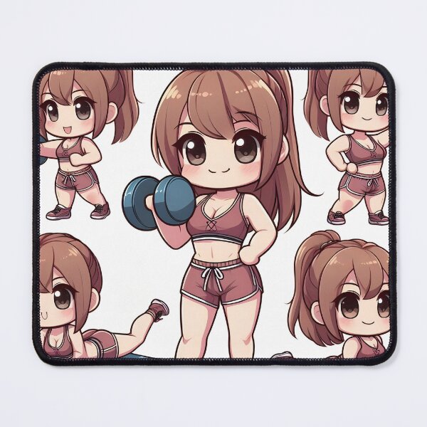 Item preview, Cute Fit chibi Girl pattern designed and sold by StickyGuys.