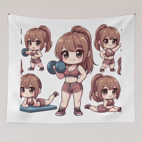 Item preview, Cute Fit chibi  Girl pattern  designed and sold by StickyGuys.