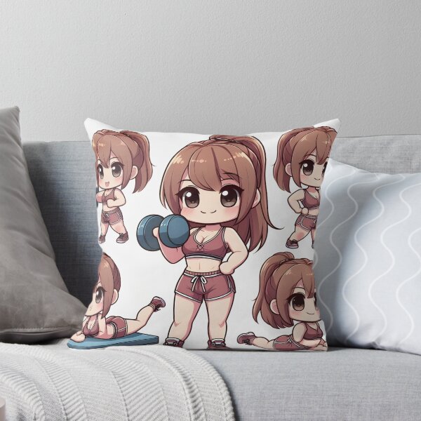 Item preview, Cute Fit chibi Girl pattern designed and sold by StickyGuys.