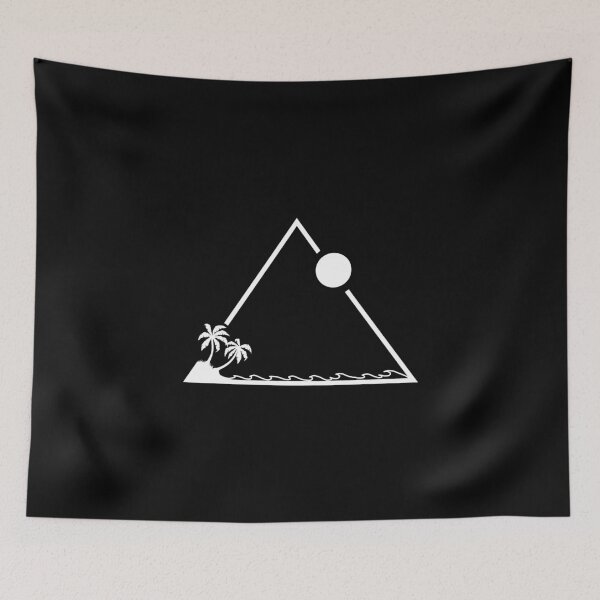 Item preview, Palm trres and waves minimal geometric triangle designed and sold by gegogneto.