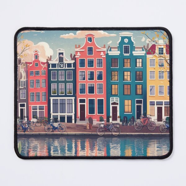 Item preview, Amsterdam Vintage Travel Poster designed and sold by TravelerRat.