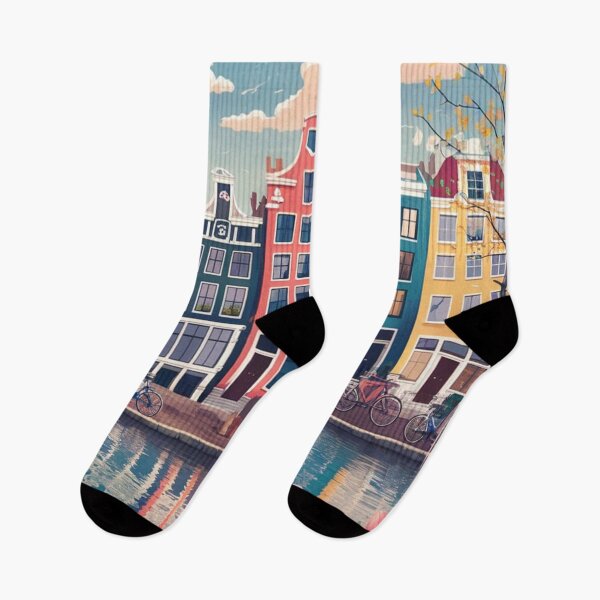 Item preview, Amsterdam Vintage Travel Poster designed and sold by TravelerRat.