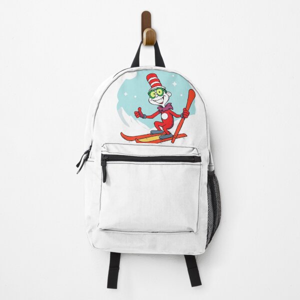 Item preview, Whimsical Ski Atomic Cartoon - Red Hat & Snowy Mountain Scene designed and sold by EchoFusion.