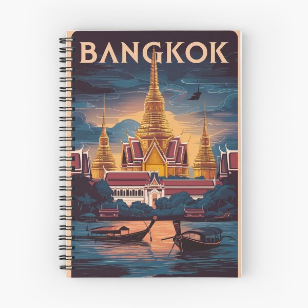 Item preview, Bangkok Vintage Travel Poster designed and sold by TravelerRat.