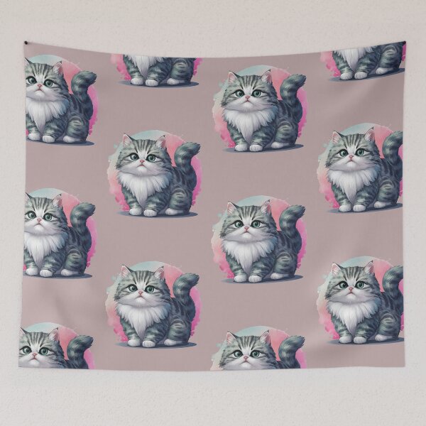Item preview, Rainbow Cats designed and sold by Playful Strokes pom@pom.