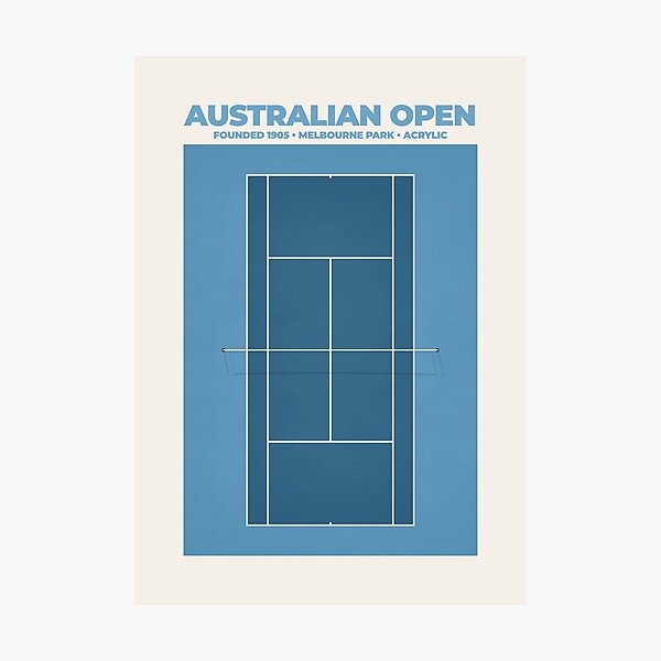 Vista previa del artículo con la obra «Ilustración de la cancha de tenis del Abierto de Australia», diseñado y vendido por aio.