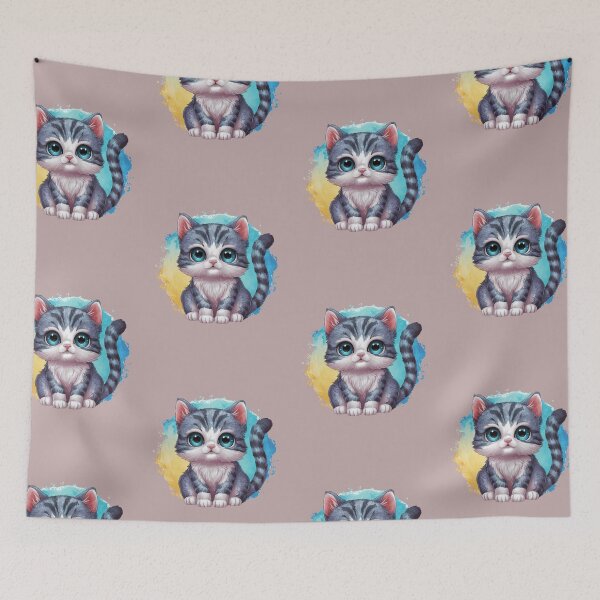 Item preview, Rainbow Cats designed and sold by Playful Strokes pom@pom.