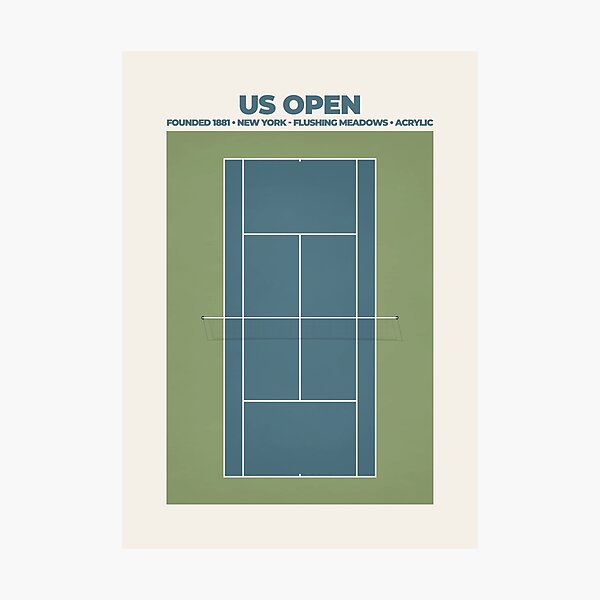 Vista previa del artículo con la obra «Ilustración de la cancha de tenis del US Open», diseñado y vendido por aio.