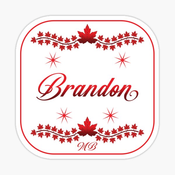 Item preview, Brandon Manitoba from Tjays a Big Bold and Red Design on a Cool designed and sold by TJays.