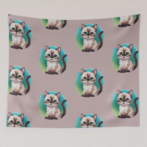 Item preview, splash Cats designed and sold by Playful Strokes pom@pom.
